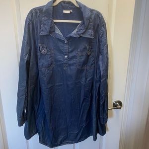 Women's 4x/30 Denim Tunic by eShakti, new without tags